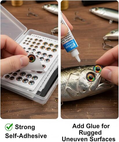 Fish Eyes for Lure Making Supplies: 1530Pcs 3D 4d 5d Fishing Lure Eyes 3mm 4mm 5mm 6mm 8mm 10mm Assortment for Fly Tying Materials in Saudi Arabia