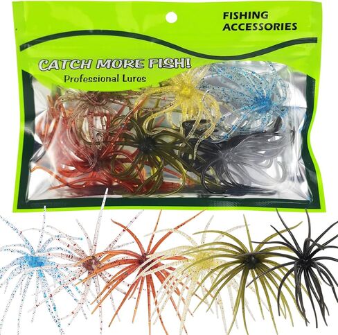 6 Pcs Soft Urchin Lures Fishing Saltwater Slow Floating Lures for Bass Trout Crappie in Saudi Arabia