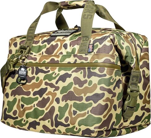 Bison Coolers Softpak 24 Can Made in USA, Soft Cooler Bag Insulated Leak Proof for Beach, Travel, Camping, Picnic, Car, Trips, 24+ Hour Ice Retention, Duck Camo in Saudi Arabia