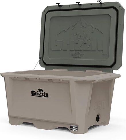 Grizzly 450 Cooler | 450 qt Ice Chest Durable Rotomolded Insulated | Made in USA | Warranty for Life | for Cold Plunge Ice Bath Camping Fishing Hunting | G450 in Saudi Arabia