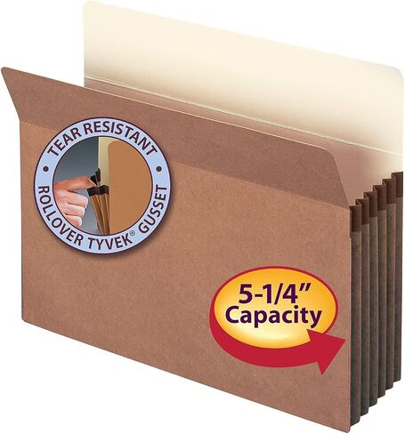 SMEAD® Redrope File Pockets ، حجم الحروف ، 5 1/4 "التوسع ، 30 ٪ معاد تدويرها ، Redrope ، مربع 50 in Kuwait