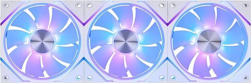 MSI MPG EZ120R ARGB WHITE-3W Fan - 120mm ARGB Fan, Patented Magnetic Connector Block, Daisy-Chain Connection, Fluid Dynamic Bearing + Extra nut Fixing, Fan hub, Reverse Fan Blade, 3 Packs in Saudi Arabia