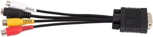 كابل فيديو Vga إلى 3rca Av S، محول طرفية فيديو Vga إلى S لبطاقة الرسومات بدون مخرج، 30 سم in Kuwait
