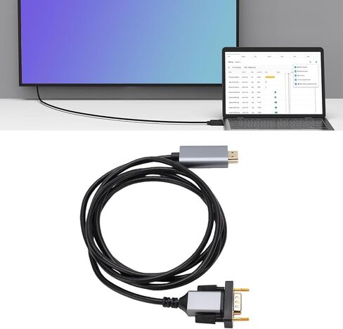 كابل محول HDMI إلى VGA من بانابوي، سلك 6.56 قدم ذكر إلى ذكر أحادي الاتجاه 1920x1080 at. 60 هرتز، HDMI VGA، للكمبيوتر والكمبيوتر المحمول وسطح المكتب وجهاز العرض in Kuwait