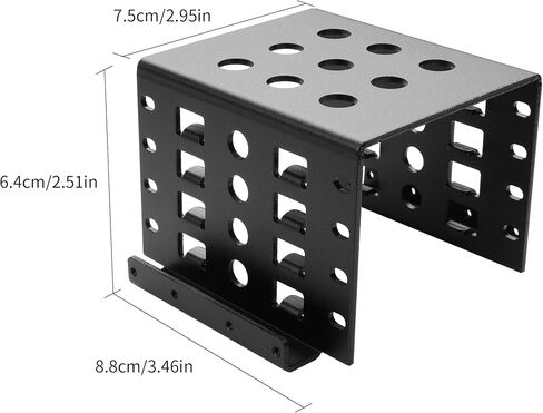 YAODHAOD 2.5 HDD Mounting Rack, Aluminum Hard Drive Storage Bracket, Mount 4 x 2.5 Inch SSD/HDD into 3.5 Inch Drive Bay ,State Drive Hard Disk Cage for PC, Server, NAS Cooling - 1PCS in Saudi Arabia