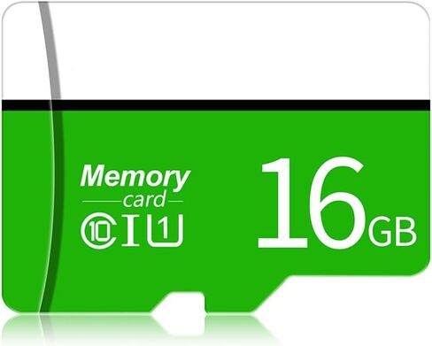 16GB MicroSD Card with Adapter, A1, C10, U1, 150MB/s Read for Smartphone, Tablet, Gaming, Full HD Video, Green in Saudi Arabia