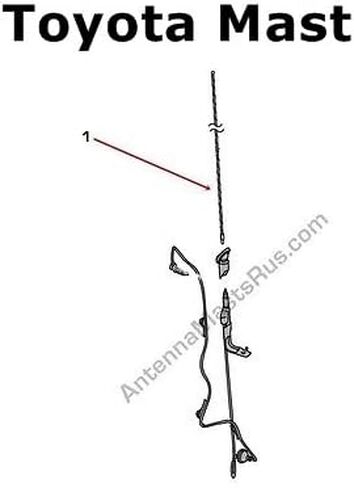 AntennaMastsRus - 31 Inch Stainless Antenna Mast fits Toyota Celica, FJ Cruiser, Highlander, MR2, RAV4, Sequoia, Sienna, Tacoma, Tundra, T100, 4 Runner in Saudi Arabia