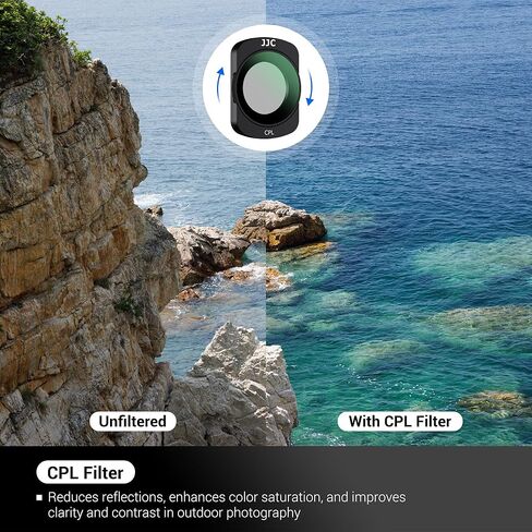 JJC 3 قطع ضوء ملء مغناطيسي مع 4 قطع مجموعة مرشحات لـ DJI Osmo Pocket 3 وملحقات Xtra Muse، 1/4 توزيع أسود، CPL، NDV2-32(1-5 توقفات)، NDV64-1000(6-10 توقفات)، مرشح لتسجيل مدونة الفيديو السيلفي in Saudi Arabia