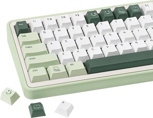 Milk Strawberry Cute Pink Keycaps - 134 Keys PBT Dye-Sublimation Keycaps, Cherry Profile - Kawaii Cow & Milk Cartoon Illustrations, Compatible with 60% 65% 75% 80% 100% Mechanical Keyboards in Saudi Arabia
