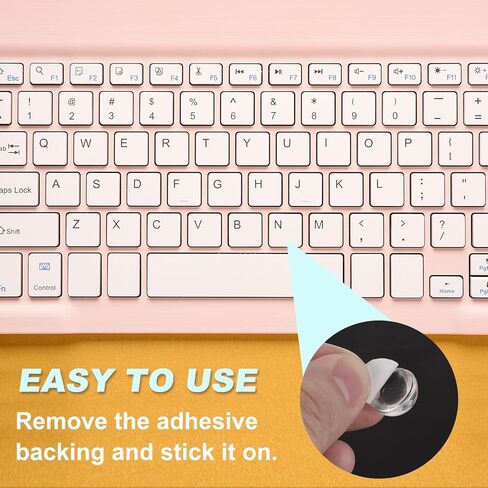 32Pcs Glass Nail Art Typing Sticker - Protective Adhesive Clear Glass Long Nail Keyboard Cover 3D Raised Keyboard Cover Skin, Clear in Saudi Arabia