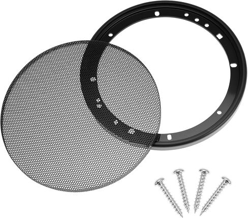 QWORK 6.5" Speaker Grill Covers, 2 Pack Car Speaker Subwoofer Guard Protector with Screw, Black in Saudi Arabia