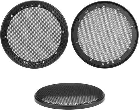 QWORK 6.5" Speaker Grill Covers, 2 Pack Car Speaker Subwoofer Guard Protector with Screw, Black in Saudi Arabia