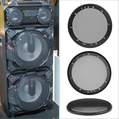 QWORK 6.5" Speaker Grill Covers, 2 Pack Car Speaker Subwoofer Guard Protector with Screw, Black in Saudi Arabia