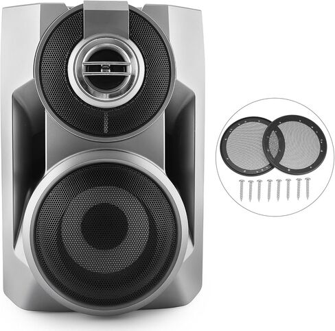 QWORK 6.5" Speaker Grill Covers, 2 Pack Car Speaker Subwoofer Guard Protector with Screw, Black in Saudi Arabia