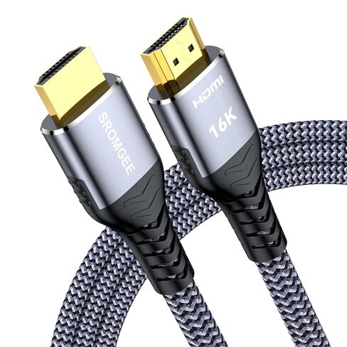 كابل HDMI 16K 8K 4K 2.2 6.6 قدم، كابل HDMI 2.1 مجدول فائق السرعة 96 جيجابت في الثانية، كابل HDMI إلى HDMI يدعم 8K 4K 240 هرتز 144 هرتز 120 هرتز HDR eARC HDCP 2.2&2.3، متوافق مع شاشة HDTV Soundbar Xbox PS5/4 in Saudi Arabia
