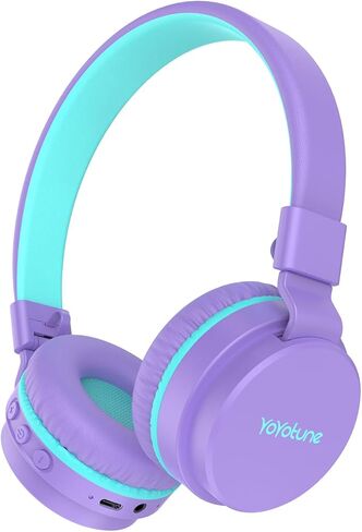 Kids Bluetooth Headphones,Lightweight Kids Headphones Wireless,85/94dB Safe Volume,40H Playtime,Fast Charging,Bluetooth 5.3,Over Ear,Toddler Headphone Built-in Mic for School/Tablet/Travel (Blue) in Saudi Arabia