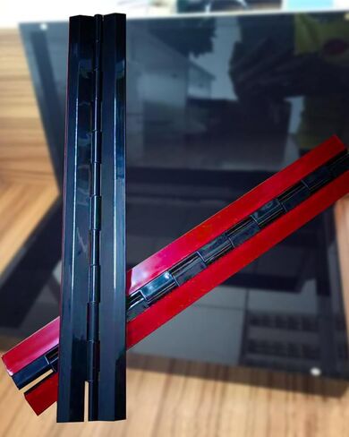 5 Pieces Acrylic Hinge Aquarium Hinge Black Plastic Hinge Kitchen Cabinet Box Hinge 30 mm self-Adhesive Installation in Saudi Arabia