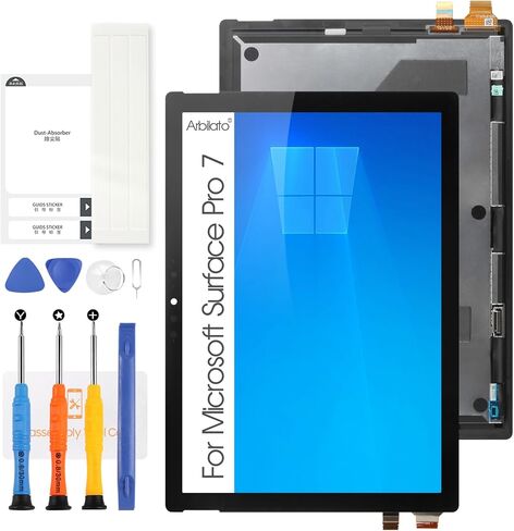 LCD for Microsoft Surface Pro 7 2019 Screen Replacement for Surface Pro 7 C02XR7Y9JG5H LCD Screen 1866,LP123WQ1,LP123WQ2 Touch Display Digitizer Assembly Repair Parts(Black No LCD Flex Conversion) in Saudi Arabia