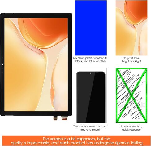 LCD for Microsoft Surface Pro 7 2019 Screen Replacement for Surface Pro 7 C02XR7Y9JG5H LCD Screen 1866,LP123WQ1,LP123WQ2 Touch Display Digitizer Assembly Repair Parts(Black No LCD Flex Conversion) in Saudi Arabia