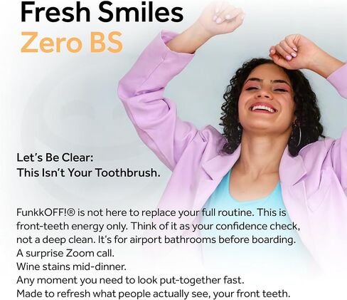 TeethRefreshers Reusable Travel Toothbrush + Toothpaste - Peppermint I Natural - All-in-One I Maintains Teeth Whitening I Removes Wine Stains I As Seen on Shark Tank! in Saudi Arabia