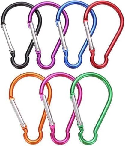 5Pcs 4" Aluminum Carabiner Clip Big Spring Snap Key Chain Hook for Outdoor Carabeaner Keychain Clip Great for Outdoors Keychains Gear Organization Backpacking, Dog Leash, Travel Accessories in Saudi Arabia