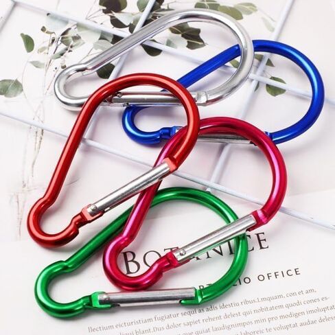 5Pcs 4" Aluminum Carabiner Clip Big Spring Snap Key Chain Hook for Outdoor Carabeaner Keychain Clip Great for Outdoors Keychains Gear Organization Backpacking, Dog Leash, Travel Accessories in Saudi Arabia