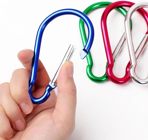 5Pcs 4" Aluminum Carabiner Clip Big Spring Snap Key Chain Hook for Outdoor Carabeaner Keychain Clip Great for Outdoors Keychains Gear Organization Backpacking, Dog Leash, Travel Accessories in Saudi Arabia