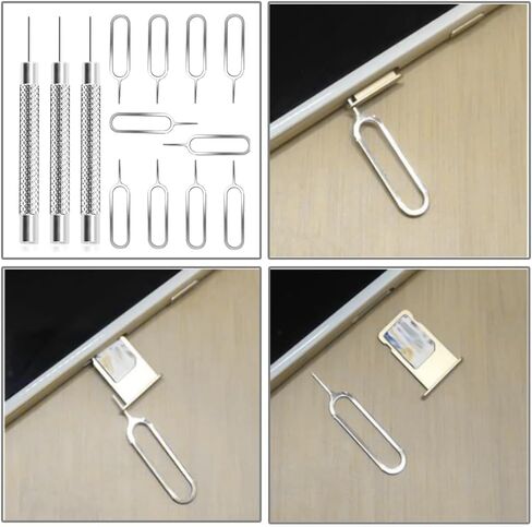 13 Pcs SIM Card Removal Openning Tool, SIM Card Ejector Removal Tool Pin, Tray Eject Pins Needle Opener, Universal Sim Ejector Tool, Watchchain Link Remover in Saudi Arabia