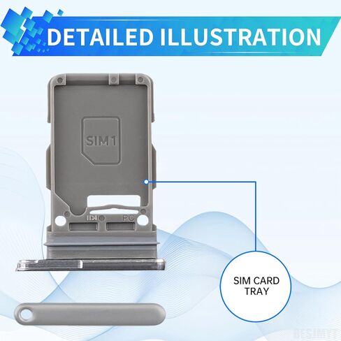 for Samsung Galaxy S21 Plus 5G Sim Card Tray Replacement (Single SIM Version) Phantom Silver Card Tray Slot Holder Bracket Adapter with Needle Ejector for S21+ Plus 5G SM-G996U SM-G996U1 in Saudi Arabia