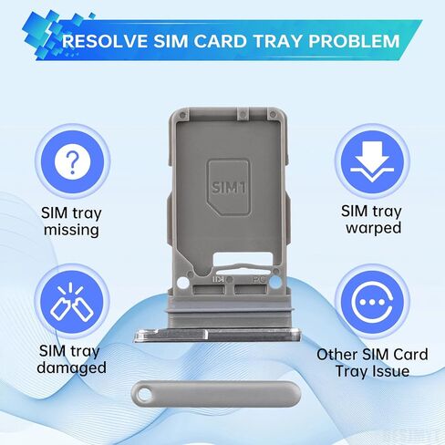 for Samsung Galaxy S21 Plus 5G Sim Card Tray Replacement (Single SIM Version) Phantom Silver Card Tray Slot Holder Bracket Adapter with Needle Ejector for S21+ Plus 5G SM-G996U SM-G996U1 in Saudi Arabia