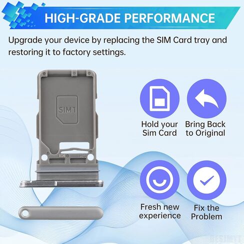 for Samsung Galaxy S21 Plus 5G Sim Card Tray Replacement (Single SIM Version) Phantom Silver Card Tray Slot Holder Bracket Adapter with Needle Ejector for S21+ Plus 5G SM-G996U SM-G996U1 in Saudi Arabia