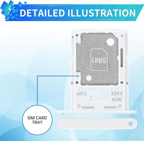 Sim Card Tray Replacement for Samsung Galaxy A15 (Single SIM Version) Magical Blue Card Tray Slot Holder Bracket Adapter with Needle Ejector for A15 SM-A155F in Saudi Arabia