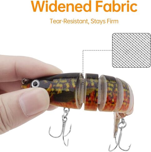 2pcs Multi Jointed Swimbaits Fishing Lures, Slow Sinking Lifelike Swimbait, Freshwater and Saltwater Crankbaits, Swimming Fishing Bait for Bass Trout Crappie Walleye Pike in Saudi Arabia
