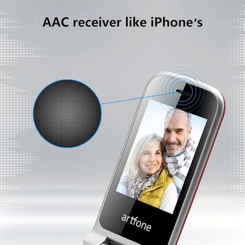 artfone G3 Red - هاتف خلوي VoLTE Flip لكبار السن 丨 هواتف غير مقفلة مع زر SOS 丨 زر كبير وصوت عالٍ 丨 كاميرا 丨 ساعة ناطقة 丨 اتصال سريع 丨 حر اليدين 丨 هاتف غبي 丨 قاعدة شحن 丨 هاتف التحدث والرسائل النصية فقط in Kuwait