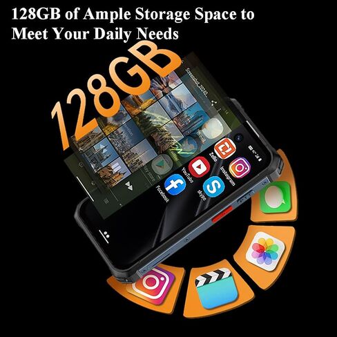 هاتف ذكي متين من Cutwif Mini 4G غير مقفل، 3.88 بوصة ثنائي شريحة الاتصال Android 12 هاتف صغير، هاتف محمول صغير، IP68 مقاوم للماء، 6 جيجابايت + 128 جيجابايت in Kuwait