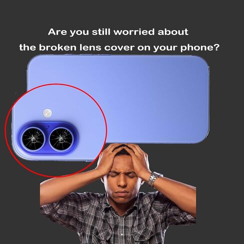 2pcs/Set Back Rear Camera Lens Glass Replacement for iPhone 16 Plus Camera Lens Replacement with pre-Installed Adhesive and Reparing Toolkits in Saudi Arabia