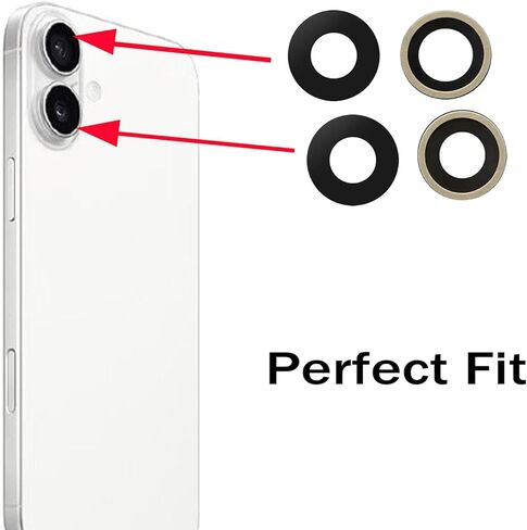 2pcs/Set Back Rear Camera Lens Glass Replacement for iPhone 16 Plus Camera Lens Replacement with pre-Installed Adhesive and Reparing Toolkits in Saudi Arabia