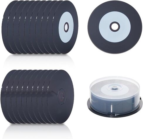 DICOSMETIC 25Pcs Blank Music Disc CD-R Blank Discs CD Recordable Media 700MB Storage 80 Minutes 52X Recordable Disc for Data and Music, Black in Saudi Arabia