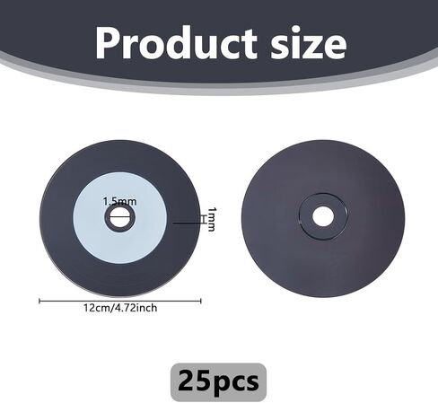 DICOSMETIC 25Pcs Blank Music Disc CD-R Blank Discs CD Recordable Media 700MB Storage 80 Minutes 52X Recordable Disc for Data and Music, Black in Saudi Arabia