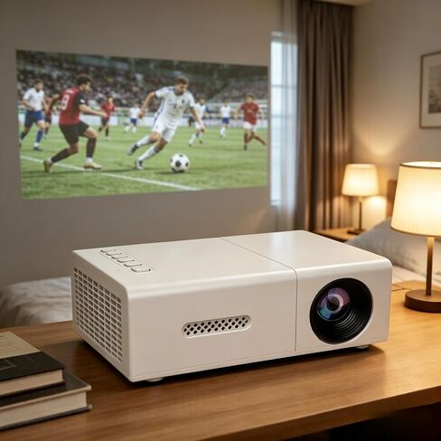 Mini Portable Projector with Type‑C Power Supply, Compact Video Projector with Manual Focus, Multiple Ports HDMI USB AV Audio Micro SD, Home Theater Projector for Indoor Use in Saudi Arabia