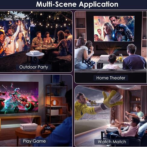 جهاز عرض مع واي فاي وبلوتوث، 5G واي فاي أصلي 1080P 9500L YOWHICK جهاز عرض خارجي يدعم 4K، جهاز عرض أفلام صغير محمول، لـ HDMI وVGA وUSB والكمبيوتر المحمول وiOS وهواتف Android in Saudi Arabia