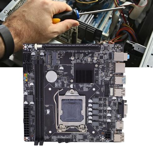 Tangxi H110 Gaming Motherboard, Mini ITX Computer Motherboard, LGA 1151, Dual Channel DDR4, M.2 Nvme Hard Drive & M.2 WiFi Slot, 6Gb / s Serial ATA3.0, PCI E X16, I/O Ports in Saudi Arabia