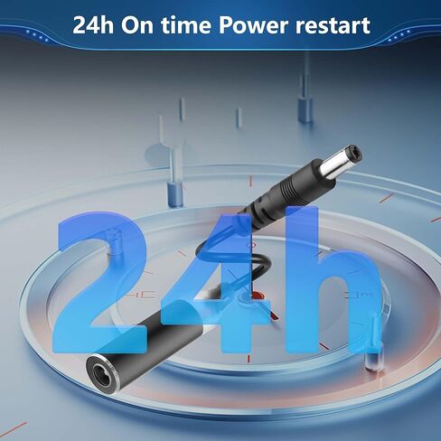 CERRXIAN 2PCS 24H Router Rebooter DC Cable، DC5521 إعادة تشغيل الكابل التلقائي على مدار 24 ساعة، مناسب لأجهزة توجيه واجهة DC5.5x2.1MM، والقطط البصرية، والمراقبة، والمفاتيح وغيرها من المعدات in Saudi Arabia