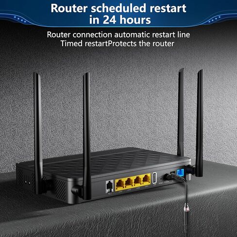 CERRXIAN 2PCS 24H Router Rebooter DC Cable، DC5521 إعادة تشغيل الكابل التلقائي على مدار 24 ساعة، مناسب لأجهزة توجيه واجهة DC5.5x2.1MM، والقطط البصرية، والمراقبة، والمفاتيح وغيرها من المعدات in Saudi Arabia