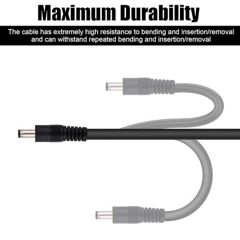 4pcs DC5521 Power Pigtails Cables, 16AWG 36V 5.5 x 2.1mm DC Male Plug to Bare Wire Open End Cables for Surveillance Cameras LED Displays Printers Laptops Routers & DVR (50cm/1.64ft Long) in Saudi Arabia