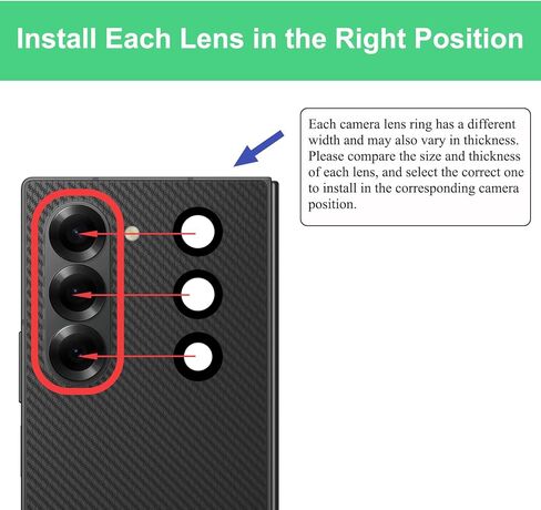 GREEN FUSION 3PCS Rear Camera Lens Glass Replacement Part Compatible with Galaxy Z Fold 6, with Tools & Instruction in Saudi Arabia