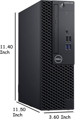 كمبيوتر مكتبي Dell OptiPlex 3060 SFF، رباعي النواة i5-8500، ذاكرة الوصول العشوائي 8 جيجا، 256 جيجا SSD، لوحة مفاتيح، ماوس، DP، Windows 11 Pro (متجدد) in Saudi Arabia