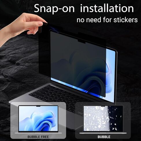 MUBUY-GOL 16 Inch Laptop Privacy Screen for HP OmniBook 5 16/OmniBook 7 16/ OMEN/Envy/Spectre/ZBook/EliteBook 16 G1/860/865/665/660/460/465 (G11/G10/G9) 16" Anti‑Blue Light & Removable Filter Shield in Saudi Arabia