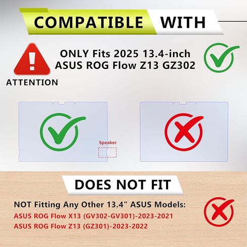 2 Pack Anti Blue Light Screen Protector for ASUS ROG Flow Z13 GZ302 13.4 Inch Laptop Tablet 2025 Model, Anti Glare Matte Film, Anti Fingerprint, Ultra Clear HD, Bubble Free in Saudi Arabia