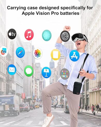 OLCLSS Carrying Bag for Apple Vision Pro-Accessories with high quatility bag,tool,water-poor,all around-protect, Battery case only compatible with Apple vision pro battery in Saudi Arabia
